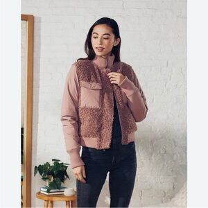 UpWest Mauve Teddy Bomber Jacket